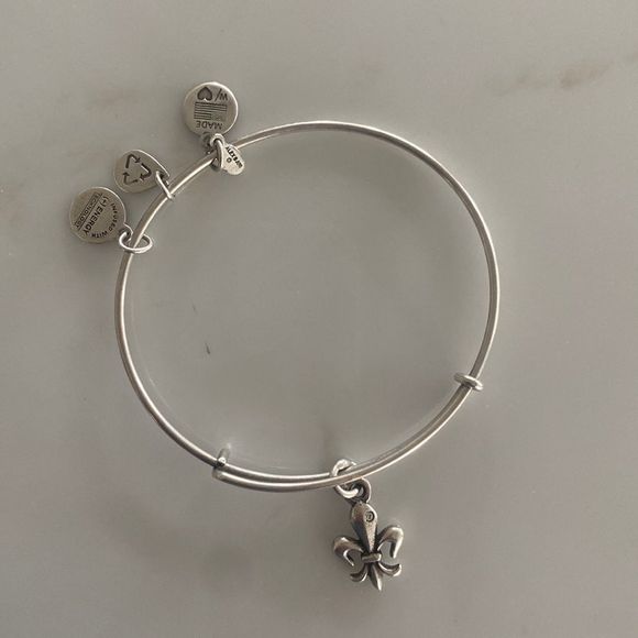 Alex & Ani | French Royalty silver charm bangle bracelet - Picture 1 of 5